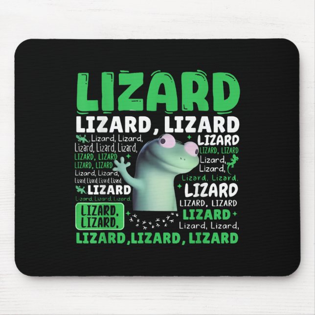 Funny Lizard Meme Animal Women Men _3  Mouse Mat (Front)