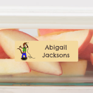 Funny lizard singing cartoon personalised