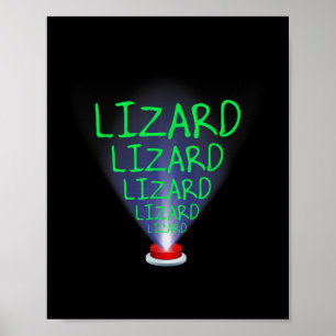 Funny Lizard Trending Meme  Poster
