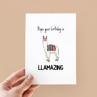 Funny Llama Birthday Card
