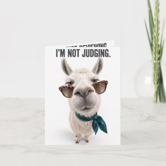 Funny Llama Birthday Card | Judging Fisheye Humour