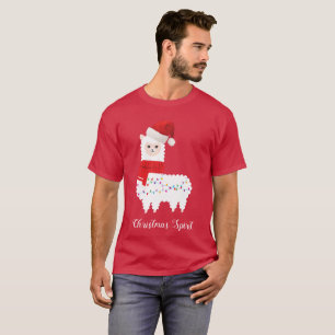 Funny Llama Christmas Alpaca Spirit Fun T-Shirt