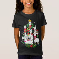 Funny Llama Christmas Tree Alpaca Xmas Lights Holi