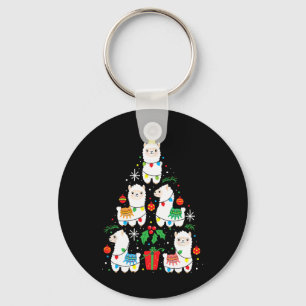 Funny Llama Christmas Tree Ornament Decor Gift Wom Key Ring
