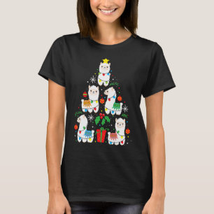 Funny Llama Christmas Tree Ornament Decor Gift Wom T-Shirt