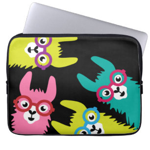 Funny Llama Colorful Camelid Laptop Sleeve