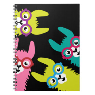 Funny Llama Colourful Camelid  Notebook