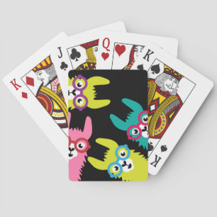 Funny Llama Colourful Camelid Playing Cards