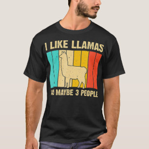 Funny Llama Design For Kids Men Women Alpaca Lover T-Shirt