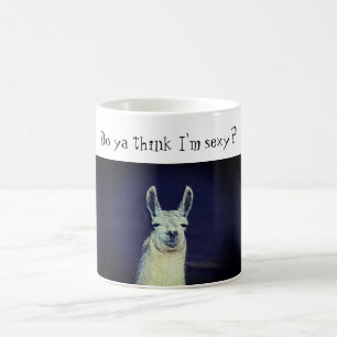 Funny Llama Face Animal Coffee Mug