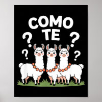 Funny llama flower garland como te question mark F