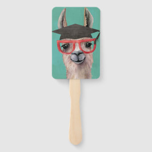 Funny Llama Graduation Hand Fan
