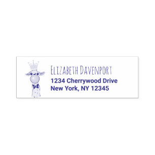 Funny Llama Illustration Blowing a Pink Bubble Self-inking Stamp