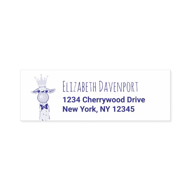 Funny Llama Illustration Blowing a Pink Bubble Self-inking Stamp (Design)
