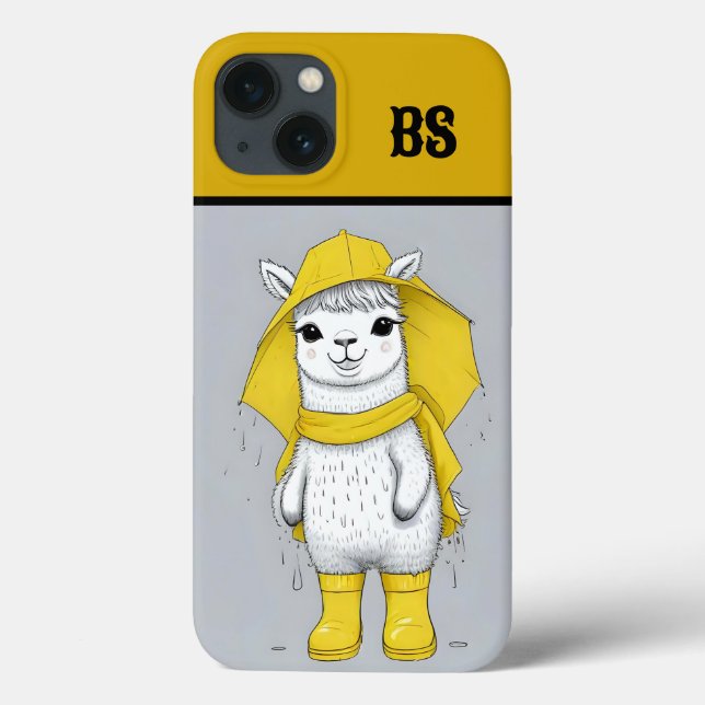 Funny Llama in Rain Boots – Beach Humour Case-Mate iPhone Case (Back)