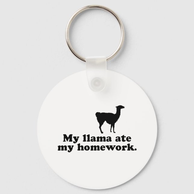 Funny Llama Key Ring (Front)