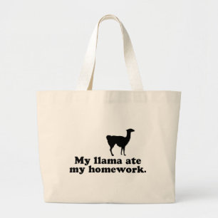 Funny Llama Large Tote Bag