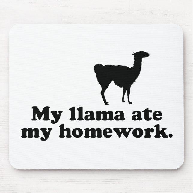 Funny Llama Mouse Mat (Front)