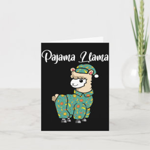 Funny llama pajama llama bed time pyjama alpaca card