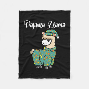 Funny llama pajama llama bed time pyjama alpaca fleece blanket