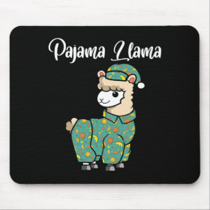 Funny llama pajama llama bed time pyjama alpaca mouse mat