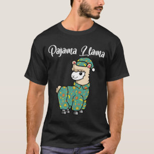 Funny llama pajama llama bed time pyjama alpaca T-Shirt