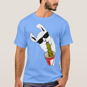Funny Llama Peru Eat Ramen Anime Japanese Noodles T-Shirt