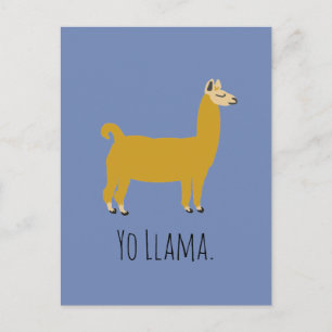 Funny Llama Pun Postcard
