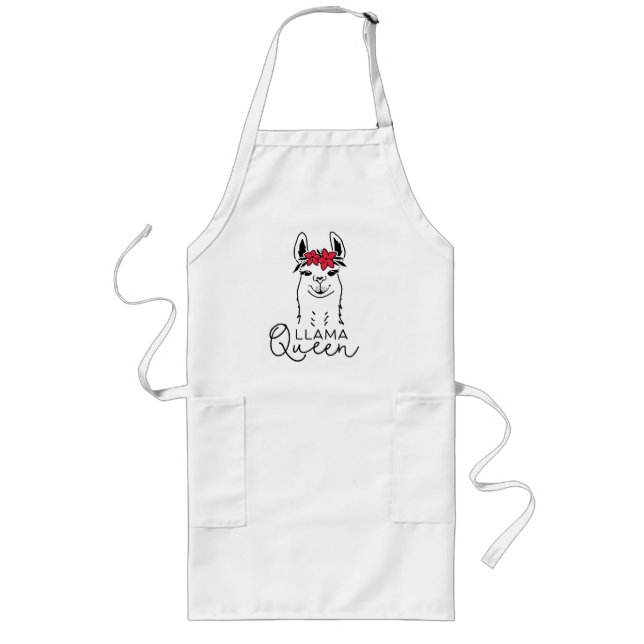 Funny Llama Queen Apron (Front)