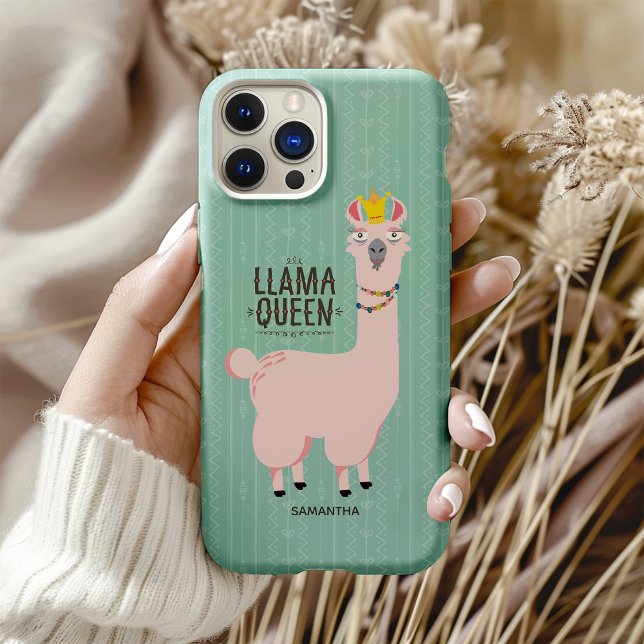 Funny Llama Queen Illustration Case-Mate iPhone Case ( Be a llama queen not a drama queen with this ultra quirky and fun phone case. )
