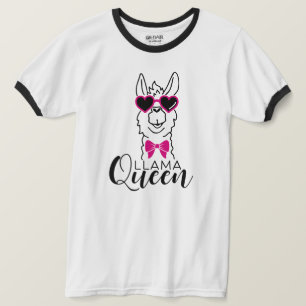 Funny llama Queen T-Shirt For Girls