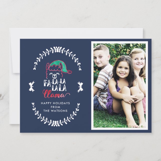 Funny Llama Quote Christmas Saying Photo Holiday (Front)