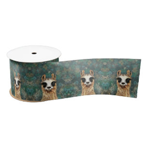 Funny Llama Ribbon Satin Ribbon