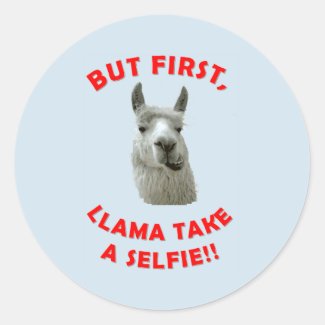 Funny llama sticker