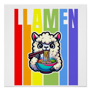 Funny Llama T-Shirt Gifts For Her Cute Llama Poster