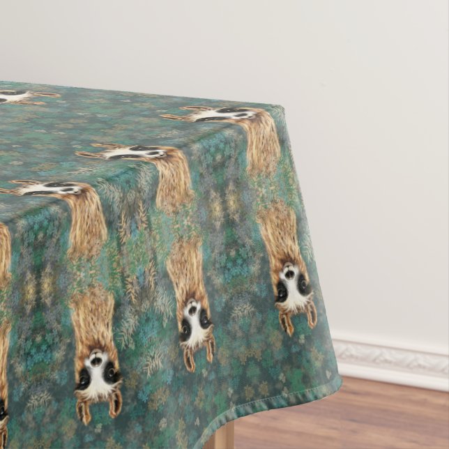 Funny Llama Tablecloth (In Situ)