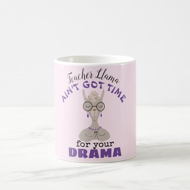 Funny Llama Teacher Gift Coffee Mug (Center)