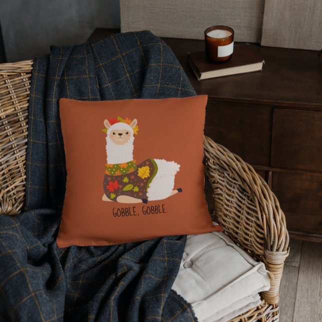 Funny Llama Thanksgiving Cushion (Creator Uploaded)