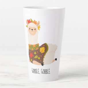 Funny Llama Turkey Thanksgiving Latte Mug
