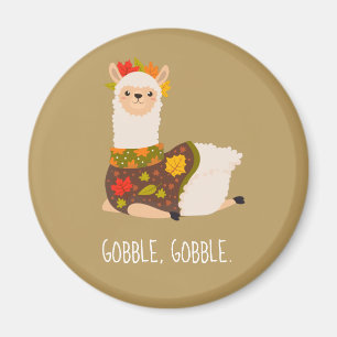 Funny Llama Turkey Thanksgiving  Magnet