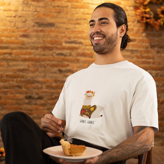 Funny Llama Turkey Thanksgiving  T-Shirt (Creator Uploaded)