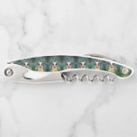 Funny Llama Waiter's Corkscrew<br><div class="desc">Funny Curious Llamas Wine Openers - MIGNED Art Painting</div>