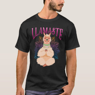 Funny Llama Yoga Relaxing Meditation Animal T-Shirt