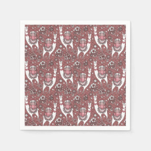 Funny Llamas Pattern Napkin