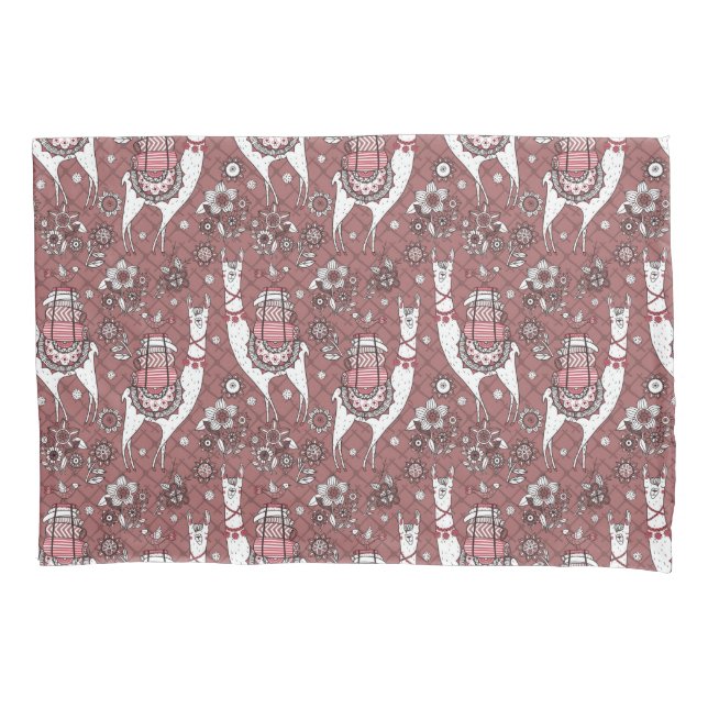 Funny Llamas Pattern Pillowcase (Front-Left)
