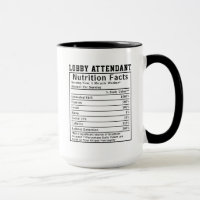 Funny Lobby Attendant Nutrition Facts Boss Gift 