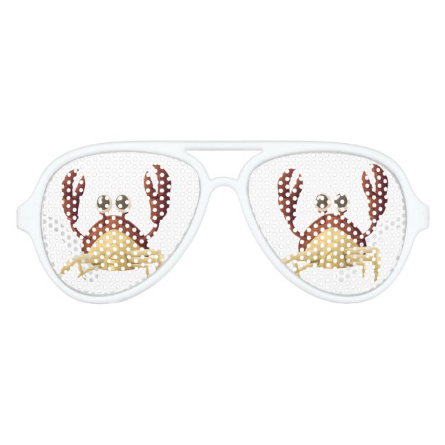 Funny  Lobster Adult Aviator Party Shades (Front)