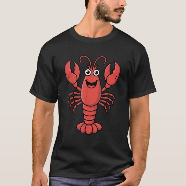 Funny Lobster Art for Men Women Kids Toddlers Lobs T-Shirt (Front)