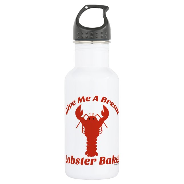 Funny Lobster Bake Maine Fun Party Toon 532 Ml Water Bottle (Front)