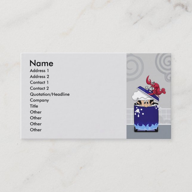 Funny Lobster Business Card (Front)